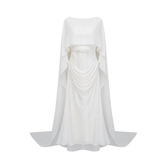 Miss Rosier Dresses & Skirts - Miss Rosier Léonie White Tulle Cape & Dress Set — new, never worn or tried on